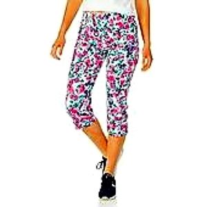 Yarn & Sea Women's Flower Printed Cropped Pants (Plus Size)